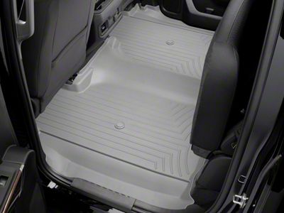 Weathertech DigitalFit Rear Floor Liner; Gray (20-25 Silverado 3500 HD Crew Cab w/ Front Bench Seat)