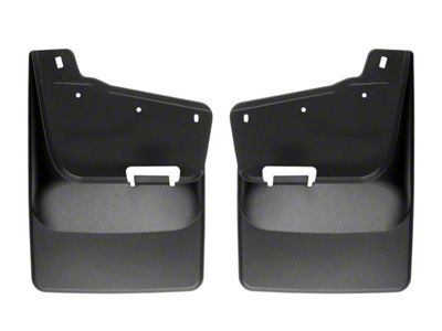 Weathertech No-Drill Mud Flaps; Rear; Black (20-25 Silverado 3500 HD SRW)