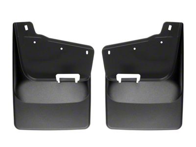 Weathertech No-Drill Mud Flaps; Rear; Black (20-24 Silverado 3500 HD SRW)