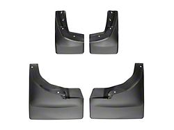 Weathertech No-Drill Mud Flaps; Front and Rear; Black (15-19 Silverado 3500 HD DRW)