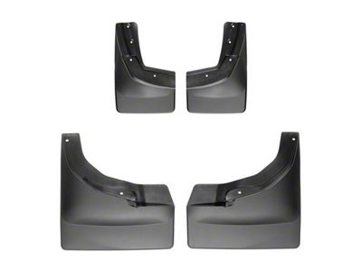 Weathertech No-Drill Mud Flaps; Front and Rear; Black (15-19 Silverado 3500 HD DRW)