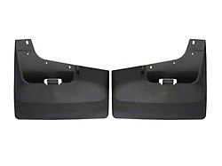 Weathertech No-Drill Mud Flaps; Rear; Black (20-26 Silverado 3500 HD DRW)