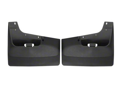 Weathertech No-Drill Mud Flaps; Rear; Black (20-24 Silverado 3500 HD DRW)