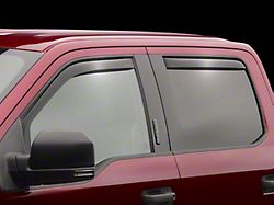 Weathertech Side Window Deflectors; Front and Rear; Dark Smoke (20-26 Silverado 3500 HD Double Cab)