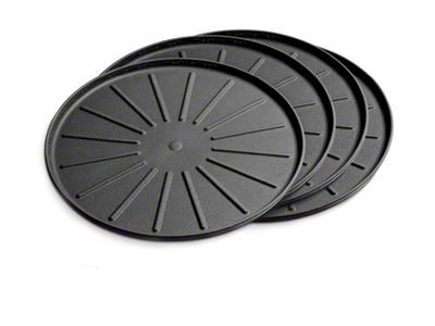 Weathertech 6-Inch Round Coaster Set; Black