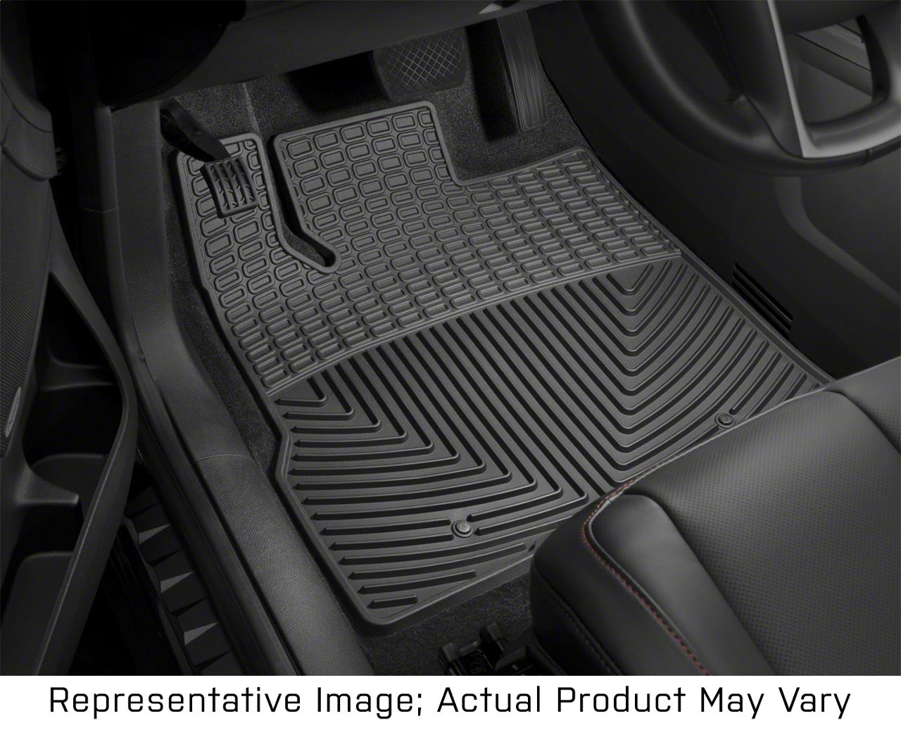 Weathertech F250 Super Duty AllWeather Front Rubber Floor Mats; Black