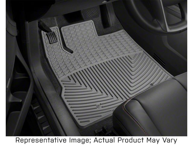 Weathertech All-Weather Front Rubber Floor Mats; Gray (17-22 F-250 Super Duty SuperCab, SuperCrew)
