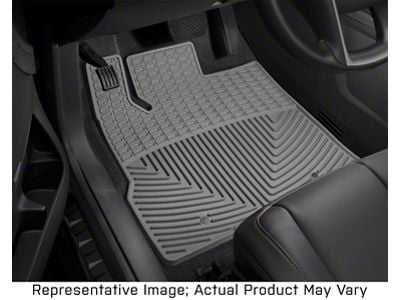 Weathertech All-Weather Front Rubber Floor Mats; Gray (17-24 F-250 Super Duty SuperCab, SuperCrew)
