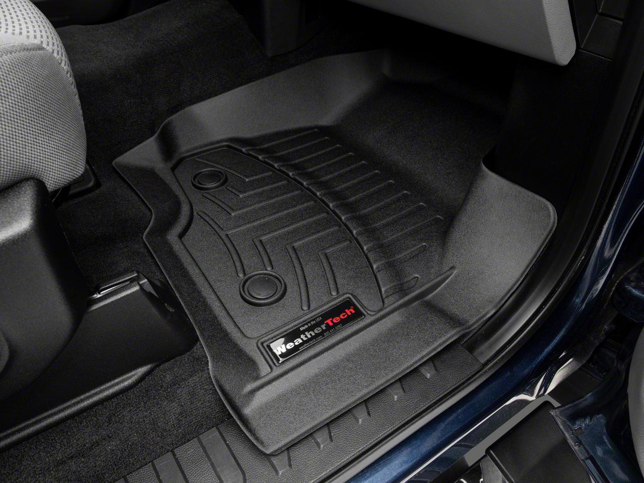 Weathertech F250 Super Duty DigitalFit Front Floor Liners; Black