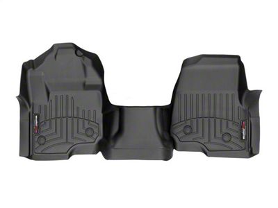 Weathertech DigitalFit Front Over the Hump Floor Liner for Vinyl Floors; Black (17-22 F-250 Super Duty SuperCab, SuperCrew)