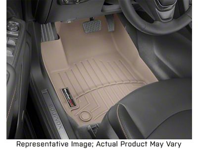 Weathertech DigitalFit Front Over the Hump Floor Liner; Tan (17-22 F-250 Super Duty SuperCab, SuperCrew)
