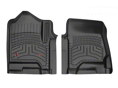 Weathertech Rear Floor Liner HP; Black (17-24 F-250 Super Duty SuperCrew w/ Front Bench Seat & w/o Rear Underseat Storage)