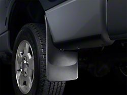 Weathertech No-Drill Mud Flaps; Rear; Black (17-24 F-250 Super Duty)