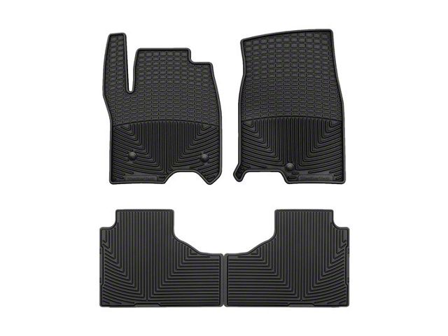 Weathertech All-Weather Front and Rear Rubber Floor Mats; Black (21-24 Tahoe)