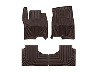 Weathertech All-Weather Front and Rear Rubber Floor Mats; Cocoa (21-25 Tahoe)