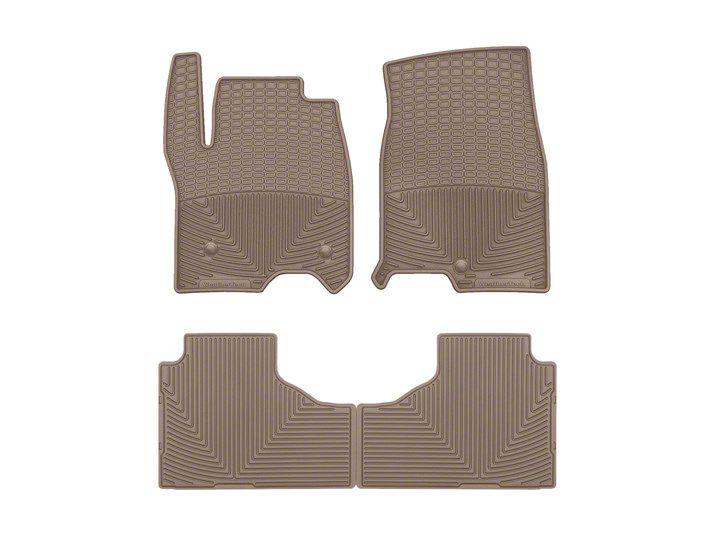 Weathertech Tahoe AllWeather Front and Rear Rubber Floor Mats; Tan