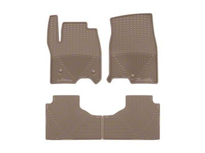 Weathertech All-Weather Front and Rear Rubber Floor Mats; Tan (21-25 Tahoe)