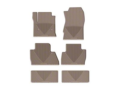 Weathertech All-Weather Front, Rear and Third Row Rubber Floor Mats; Tan (15-20 Tahoe)