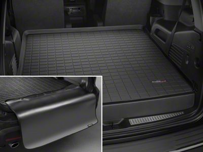 Weathertech DigitalFit Cargo Liner with Bumper Protector; Behind Second Row; Black (15-20 Tahoe w/o Third Row Seats)