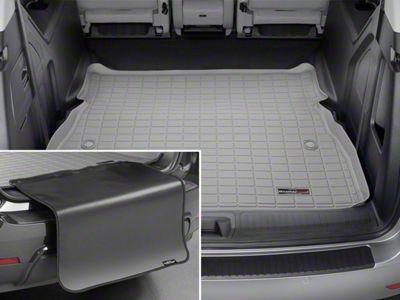 Weathertech DigitalFit Cargo Liner with Bumper Protector; Behind 2nd Row; Gray (07-08 Tahoe w/o Third Row Seats)