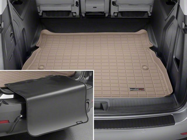 Weathertech DigitalFit Cargo Liner with Bumper Protector; Behind 2nd Row; Tan (07-08 Tahoe w/o Third Row Seats)