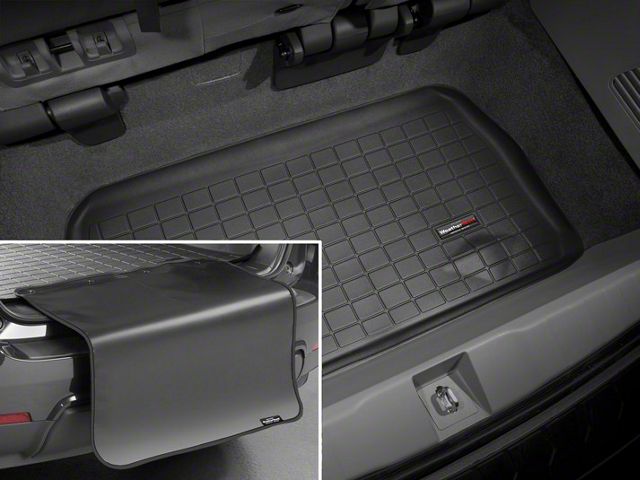 Weathertech DigitalFit Cargo Liner with Bumper Protector; Behind 3rd Row; Black (21-24 Tahoe)