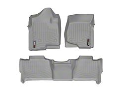 Weathertech DigitalFit Front and Rear Floor Liners; Gray (07-14 Tahoe, Excluding Hybrid)
