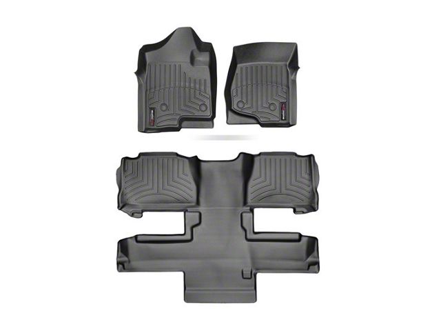 440661 Weathertech Weathertech Tahoe DigitalFit Front, Rear and 2nd Row Aisle Floor Liners ...