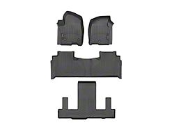 Weathertech DigitalFit Front, Rear and Third Row Floor Liners; Black (21-25 Tahoe w/ 2nd Row Bucket Seats)