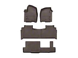 Weathertech DigitalFit Front, Rear and Third Row Floor Liners; Cocoa (21-26 Tahoe w/ 2nd Row Bench Seats)