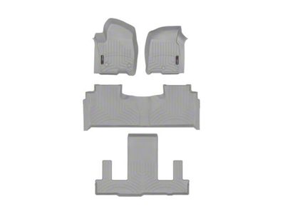 Weathertech DigitalFit Front, Rear and Third Row Floor Liners; Gray (21-25 Tahoe w/ 2nd Row Bucket Seats)