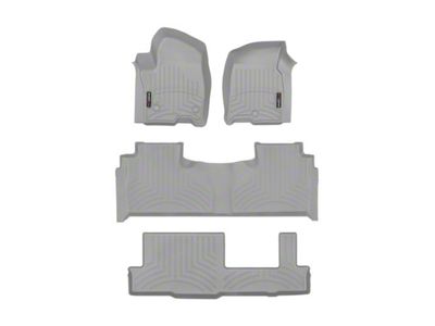 Weathertech DigitalFit Front, Rear and Third Row Floor Liners; Gray (21-25 Tahoe w/ 2nd Row Bench Seats)