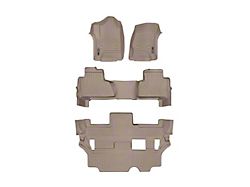 Weathertech DigitalFit Front, Rear and Third Row Floor Liners; Tan (15-20 Tahoe w/ 2nd Row Bucket Seats)