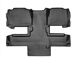 Weathertech DigitalFit Rear Floor Liner with 2nd Row Center Aisle Piece; Black (07-14 Tahoe)