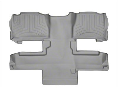 Weathertech DigitalFit Rear Floor Liner with 2nd Row Center Aisle Piece; Gray (07-14 Tahoe)