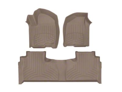 Weathertech Front and Rear Floor Liner HP; Tan (21-25 Tahoe)