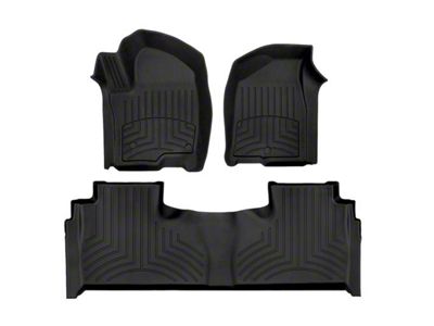 Weathertech Front and Rear Floor Liner HP; Black (21-24 Tahoe)