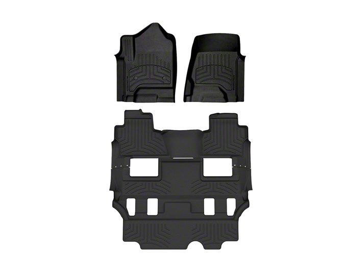 WeatherTech 440042 Tappetini Auto In Gomma Per Chevrolet Tahoe E GMC Yukon (2007-2014), 2° Fila, Nero