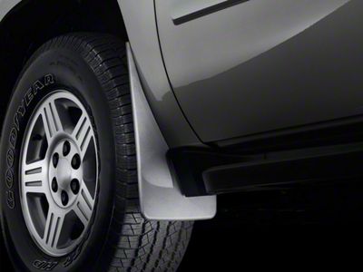 Weathertech No-Drill Mud Flaps; Front; Black (07-14 Tahoe w/o OE Fender Flares & Power Retractable Running Boards, Excluding Hybrid)