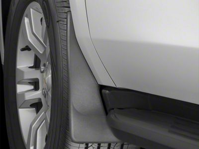 Weathertech No-Drill Mud Flaps; Front; Black (15-20 Tahoe w/ No or Stationary Running Boards)