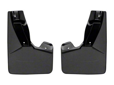 Weathertech No-Drill Mud Flaps; Front; Black (15-20 Tahoe w/ Power Retractable Running Boards)