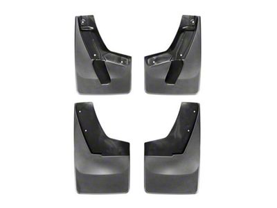 Weathertech No-Drill Mud Flaps; Front and Rear; Black (15-20 Tahoe w/ No or Stationary Running Boards)