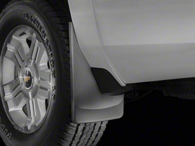 Weathertech No-Drill Mud Flaps; Rear; Black (07-14 Tahoe LS & LT w/ Z71 Package)