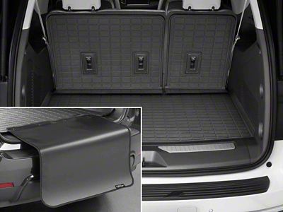 Weathertech SeatBack Cargo Liner HP with Bumper Protector; Black (22-26 Tahoe)