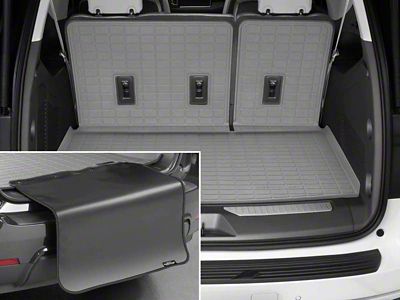 Weathertech SeatBack Cargo Liner HP with Bumper Protector; Gray (22-26 Tahoe)