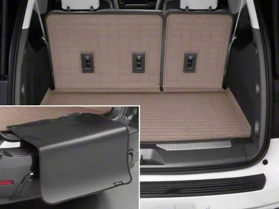 Weathertech SeatBack Cargo Liner HP with Bumper Protector; Tan (22-26 Tahoe)