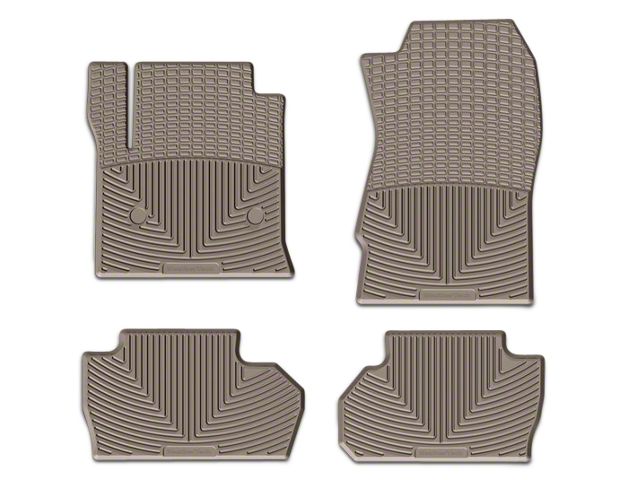 Weathertech All-Weather Front and Rear Rubber Floor Mats; Black (14-18 Sierra 1500 Double Cab, Crew Cab)