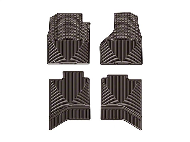 Weathertech All-Weather Front and Rear Rubber Floor Mats; Cocoa (12-18 RAM 1500 Quad Cab)