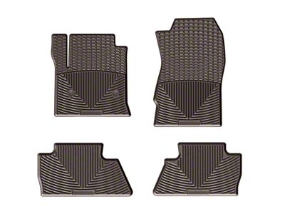 Weathertech All-Weather Front and Rear Rubber Floor Mats; Cocoa (14-18 Sierra 1500 Crew Cab)