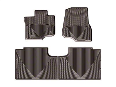 Weathertech All-Weather Front and Rear Rubber Floor Mats; Cocoa (15-24 F-150 SuperCab)